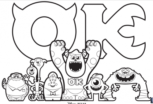 500x340 Coloriage Monstres Academy Pour La Maison