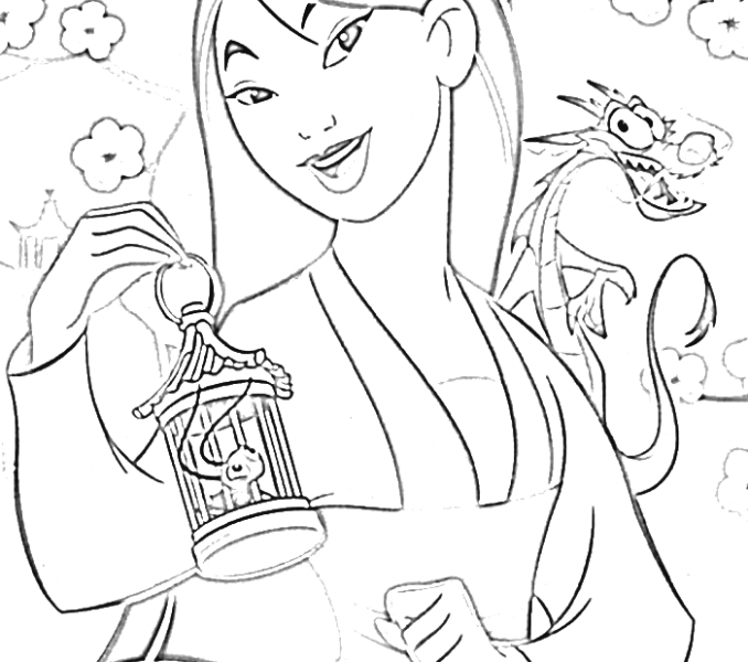 678x600 Mulan Coloring Pages Free Coloring Page Ideas