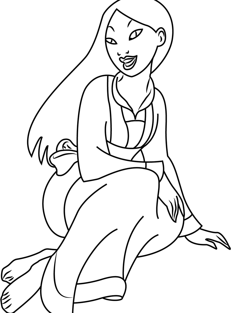 800x1080 Coloring Pages Mulan Dreaded For Kids Adults Printable Free