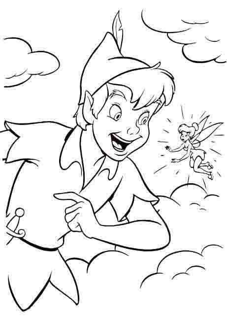 461x648 Peter Pan And Tinker Bell Coloring Page