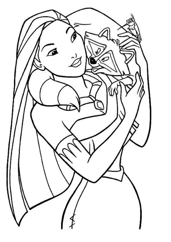 600x850 Pocahontas Coloring Pages Printable Disney