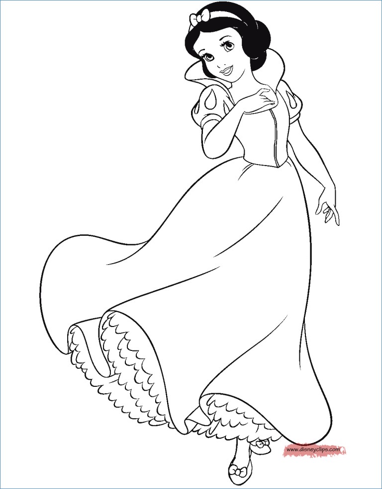 768x981 Princess Snow White And Prince In Love Disney Coloring Page