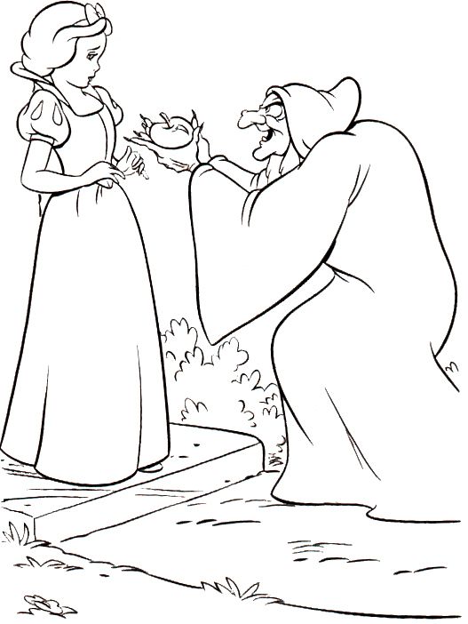 527x702 Snow White Witch Coloring Pages