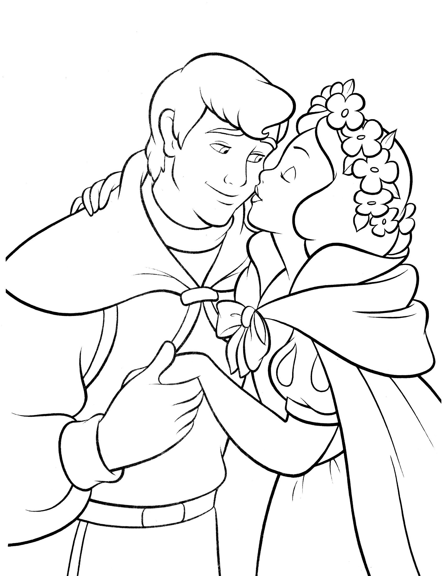 1700x2200 Beautiful Coloring Book Snow White