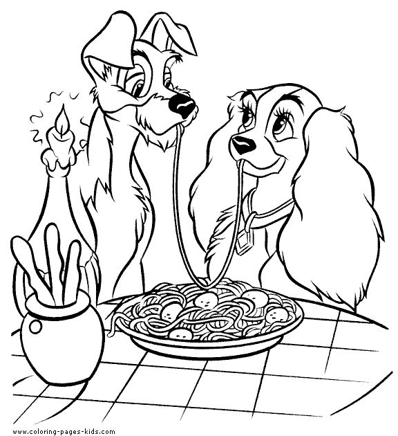 576x630 75 Best Lady Amp The Tramp Images On Coloring Books