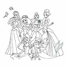 230x230 Top 25 Free Printable Princess Coloring Pages Online