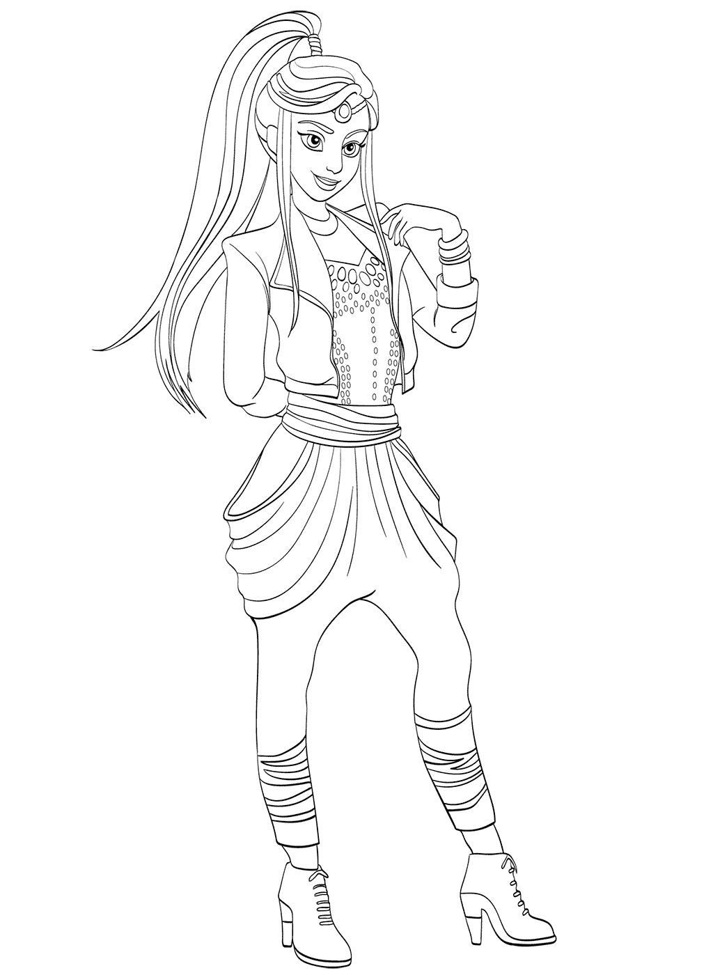 1024x1400 Disney Descendants Coloring Pages