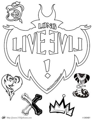 326x422 Free Disney Descendants Coloring Pages