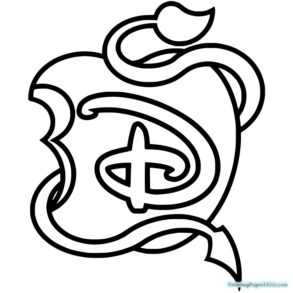 1024x1024 Descendants Coloring Pages 6 For Kids Fine