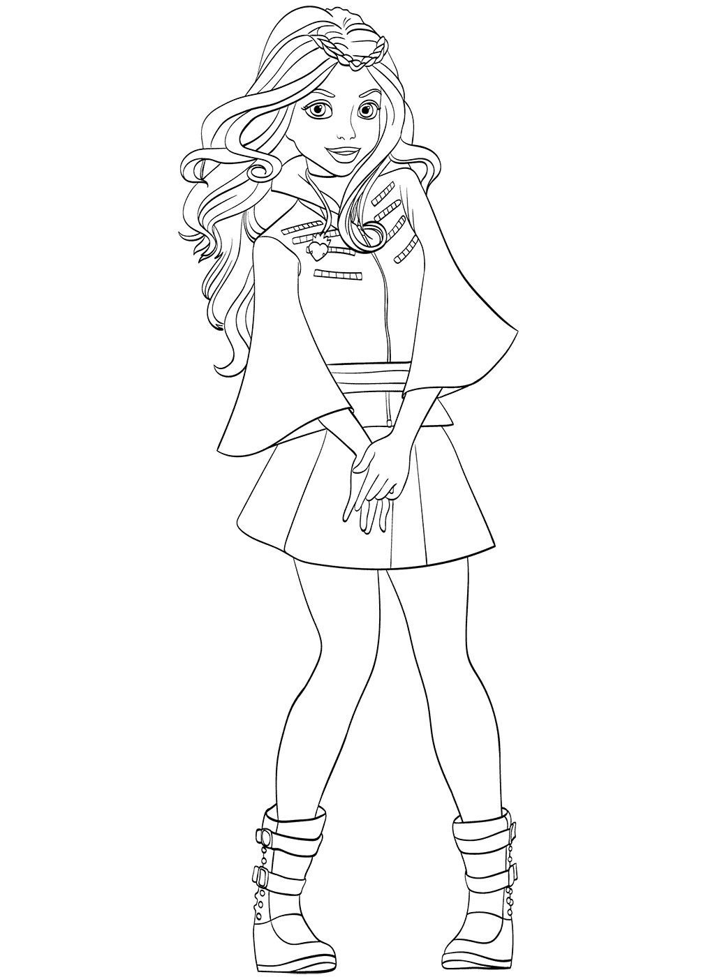 1024x1400 Descendants 2 Mal Coloring Pages