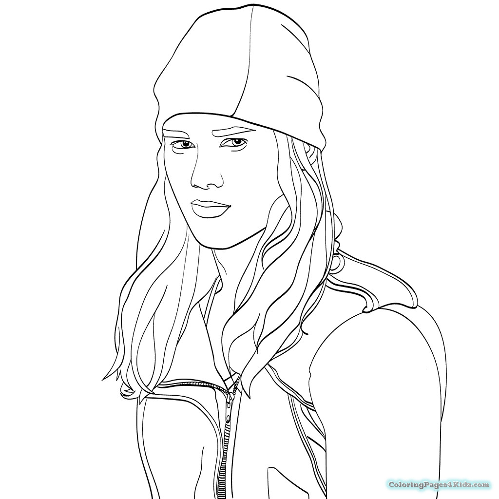 1024x1024 Descendants Mal Coloring Page Free Printable Pages Unbelievable