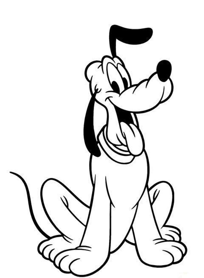 802x1092 Disney Pluto Coloring Pages