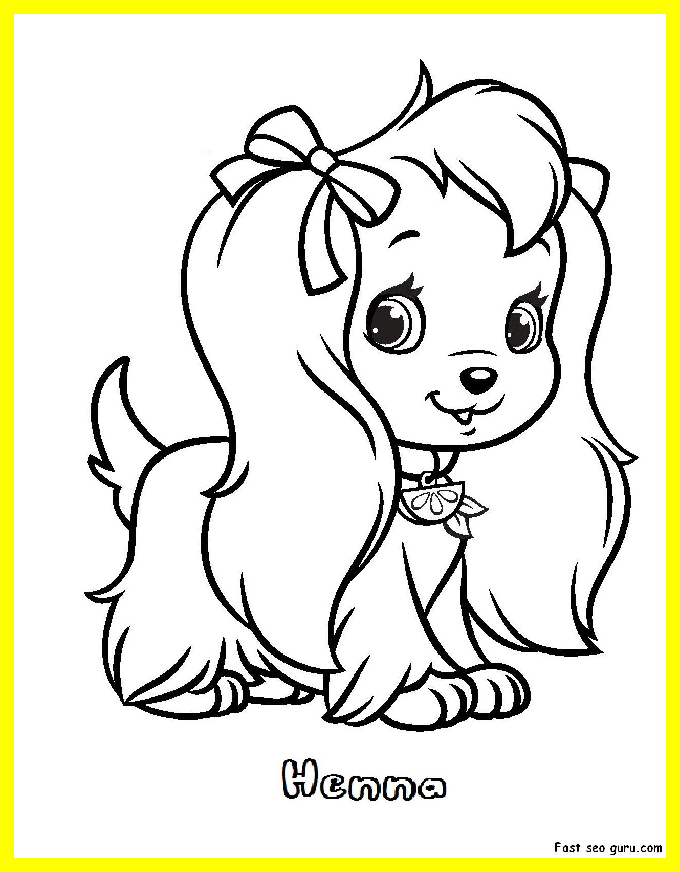 1329x1704 Amazing Puppy Coloring Pages Printable Dog Pic Of Cartoon Cat Pict