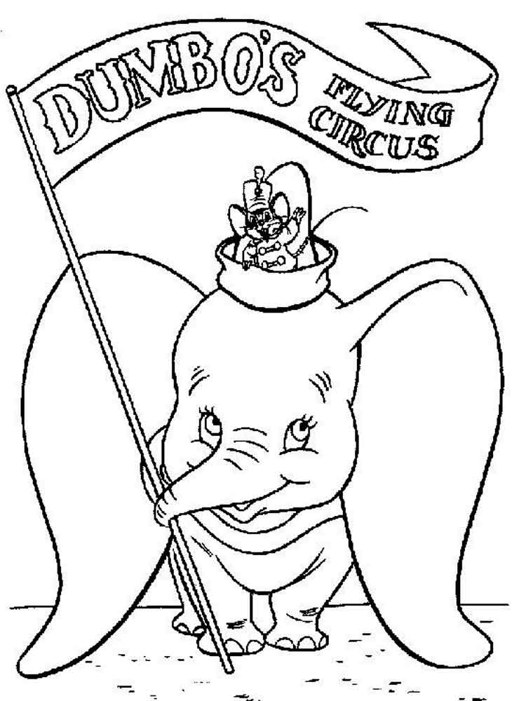 750x1000 Dumbo Coloring Pages. Download And Print Dumbo Coloring Pages