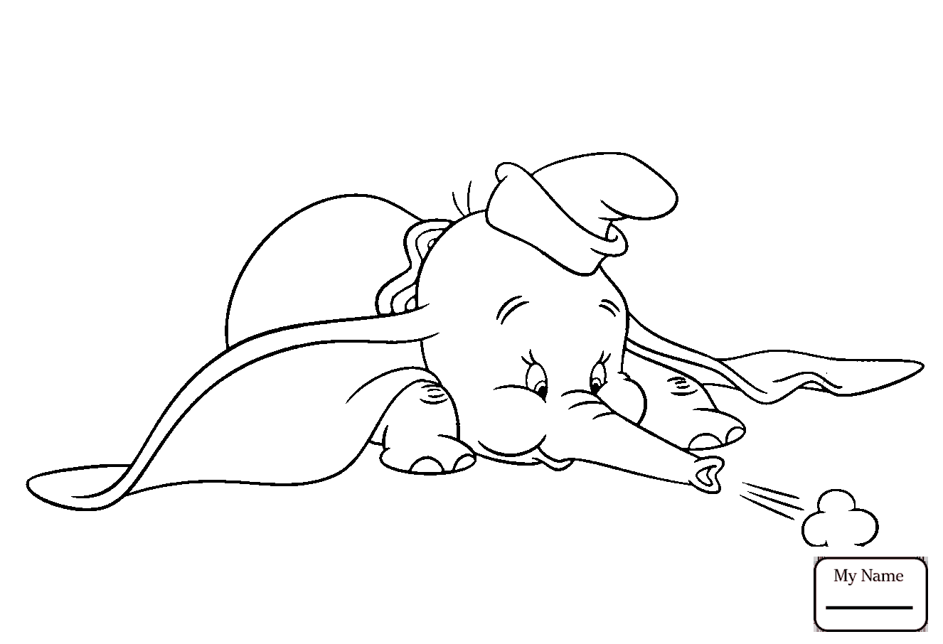1326x906 Shy Dumbo Coloring Page Pages