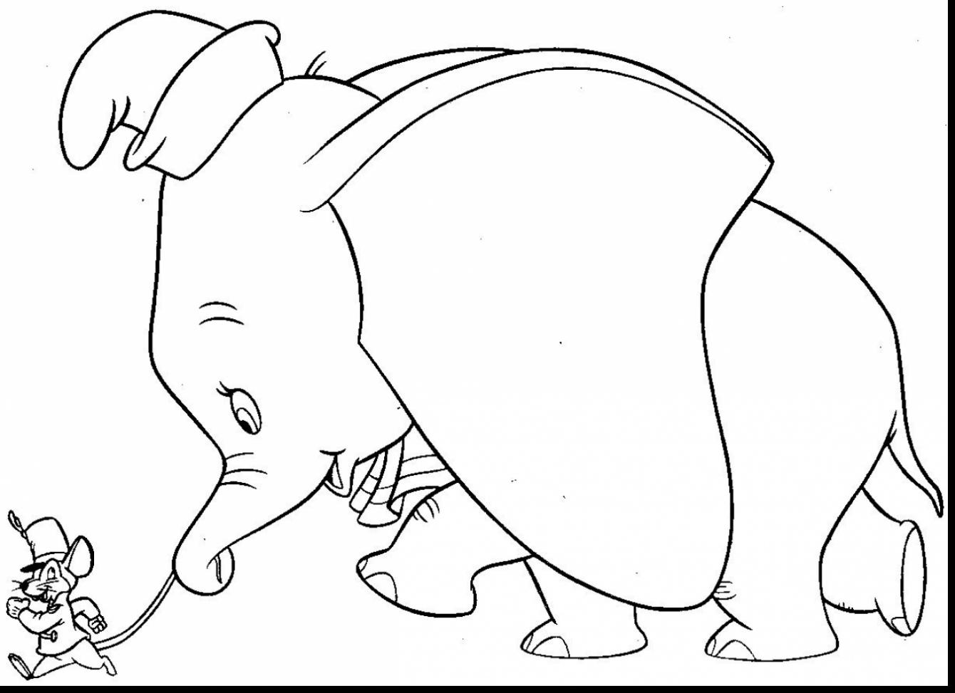 1340x973 Disney Cartoon Dumbo The Elephant Coloring Pages