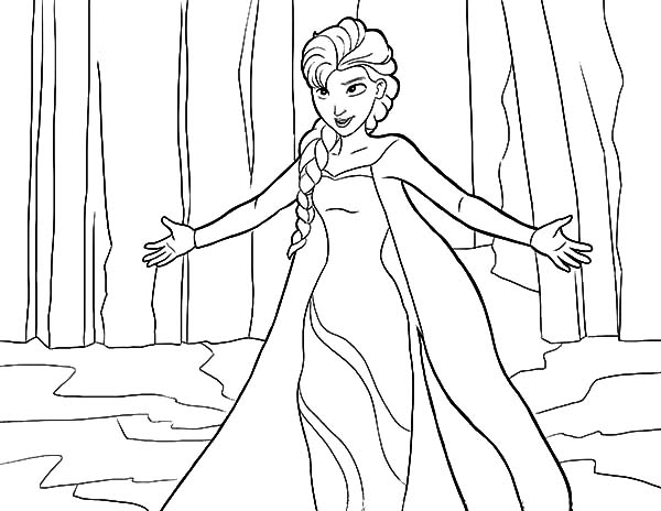 600x464 Best Queen Elsa Coloring Page Free 810 Printable