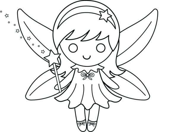600x446 Coloring Pages Fairy Fairy Coloring Pages For Kids Fairy Coloring