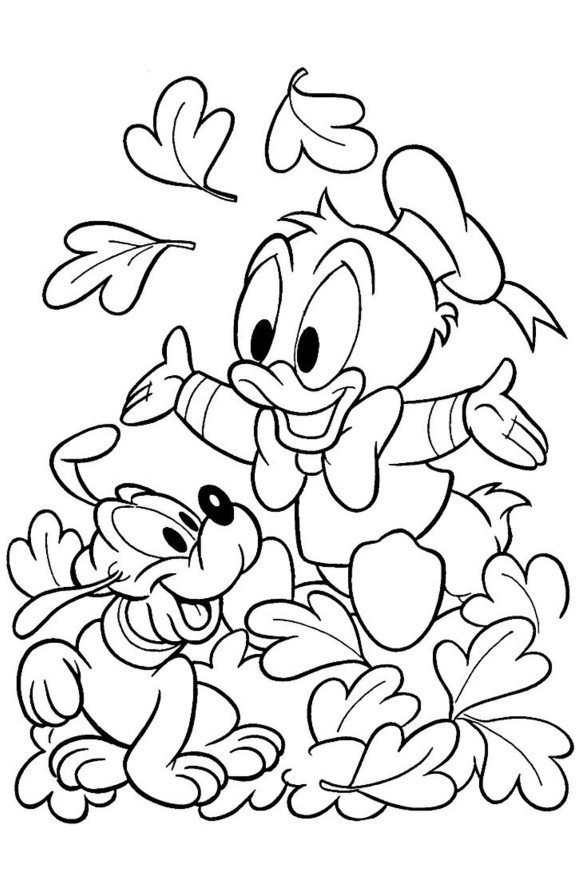 580x873 Baby Donald Duck Coloring Pages