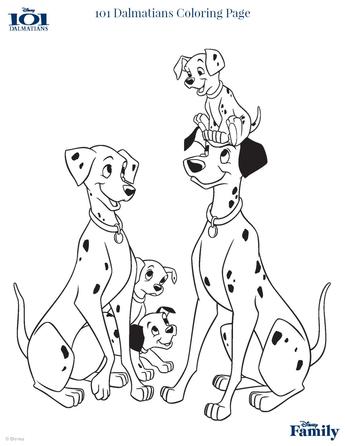 Disney Family Coloring Pages