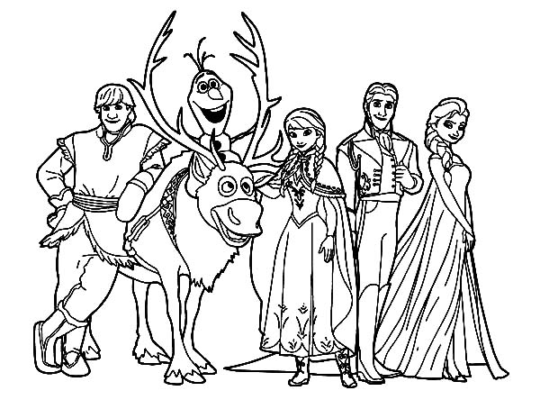 600x464 Disney Frozen Kristoff And Friends Coloring Pages
