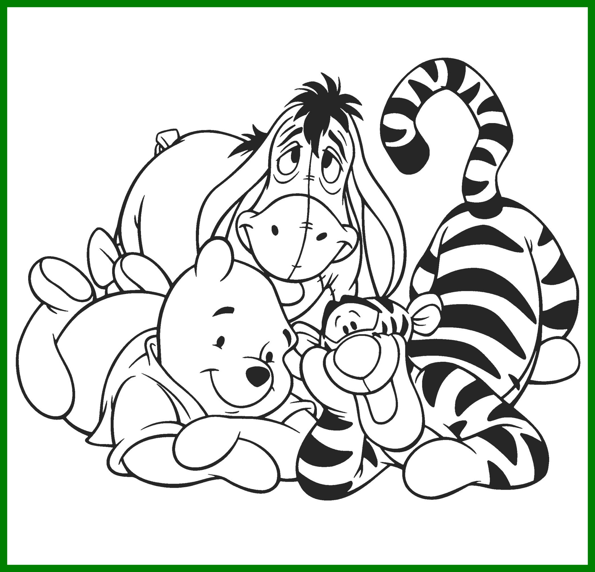2090x2008 Fascinating Winnie The Pooh U Friends Coloring Pages Disney Book