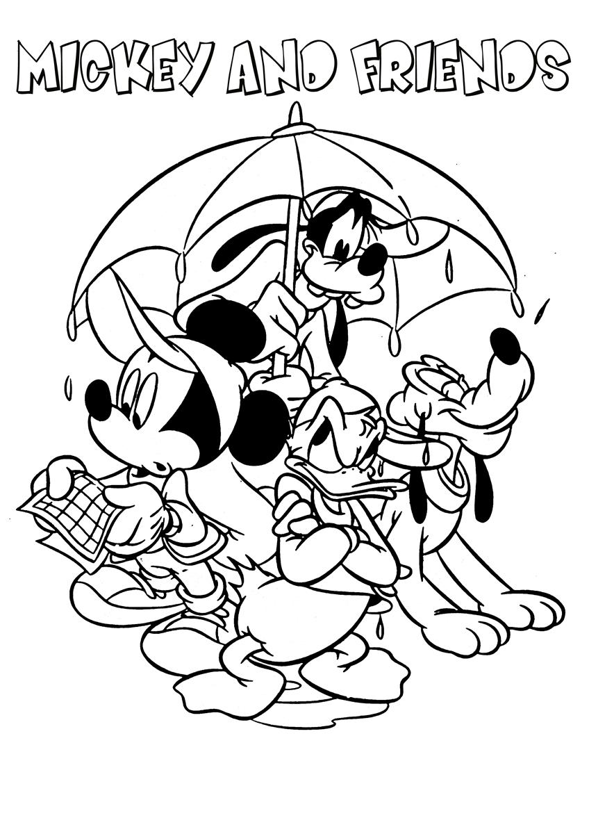 848x1200 Mickey Mouse Friends Coloring Pages 2 Disney Book With Minnie
