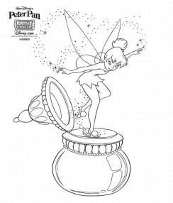 244x286 Tinkerbell And Friends Coloring Pages Disney Cartoon Characters