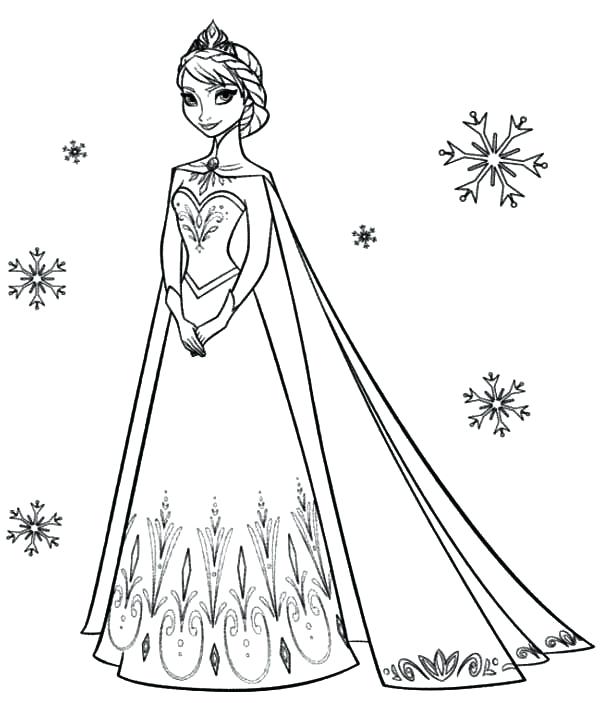 600x703 Coloring Pages Frozen Elsa You Can Get Here Also In Summer