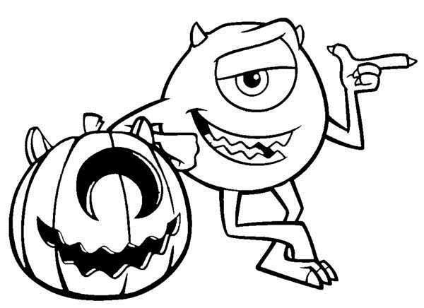 600x436 Free Disney Halloween Coloring Pages The Movie Monster Halloween