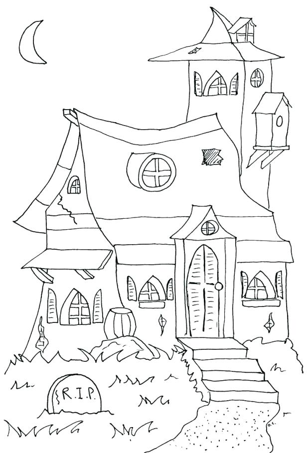 618x909 Haunted Mansion Coloring Pages Haunted Mansion Coloring Page