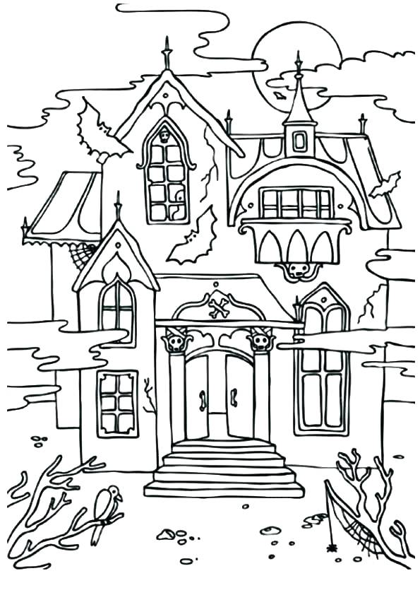 595x842 Haunted Mansion Coloring Pages World Haunted Mansion Coloring