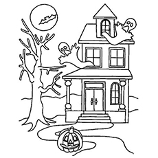 230x230 Top 25 Free Printable Haunted House Coloring Pages Online