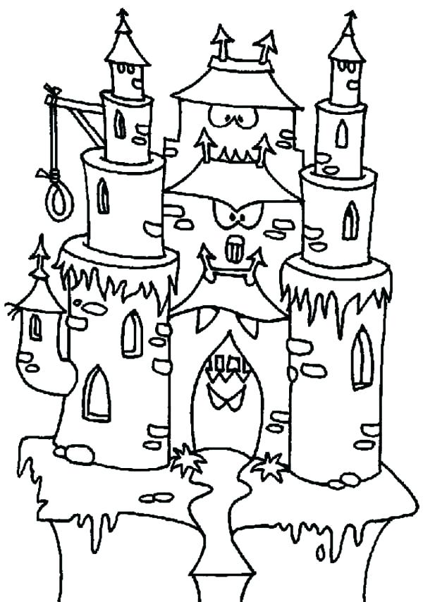 600x854 Haunted Mansion Coloring Pages