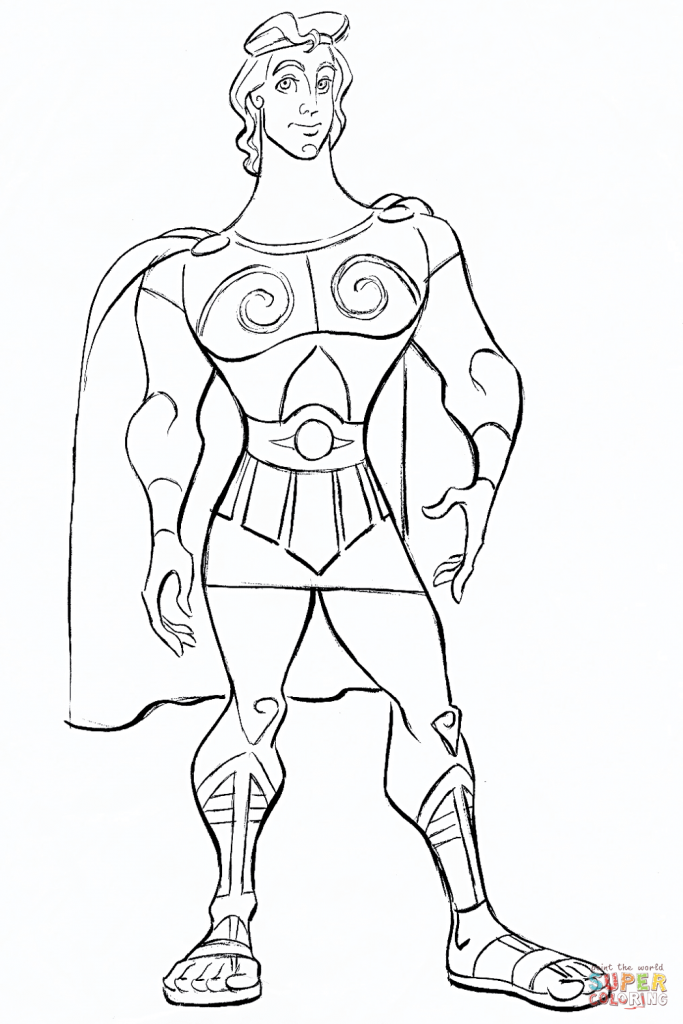 683x1024 Disney Hercules For Coloring Page