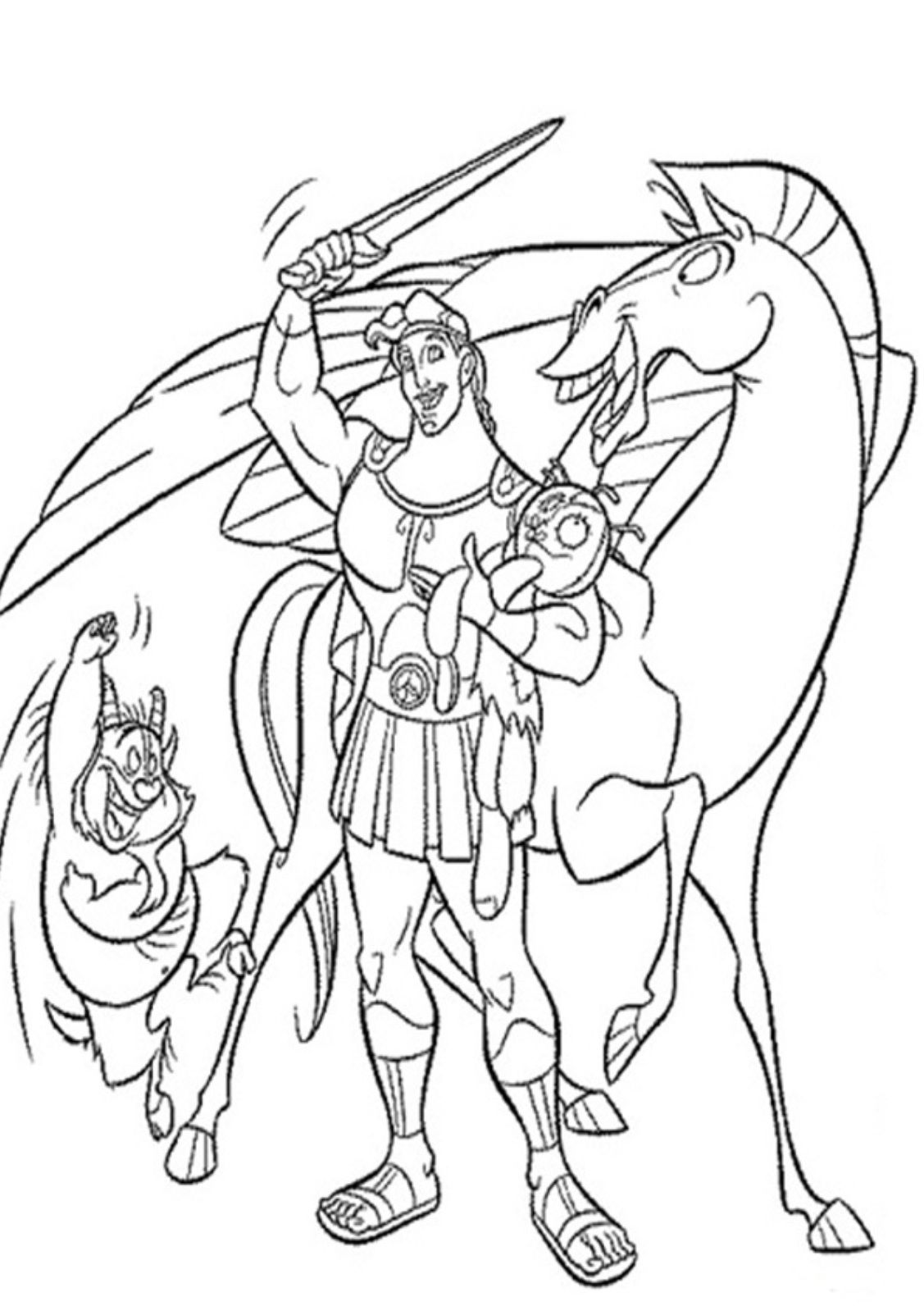 1127x1592 Hercules Coloring Pages Coloring Disney Hercules