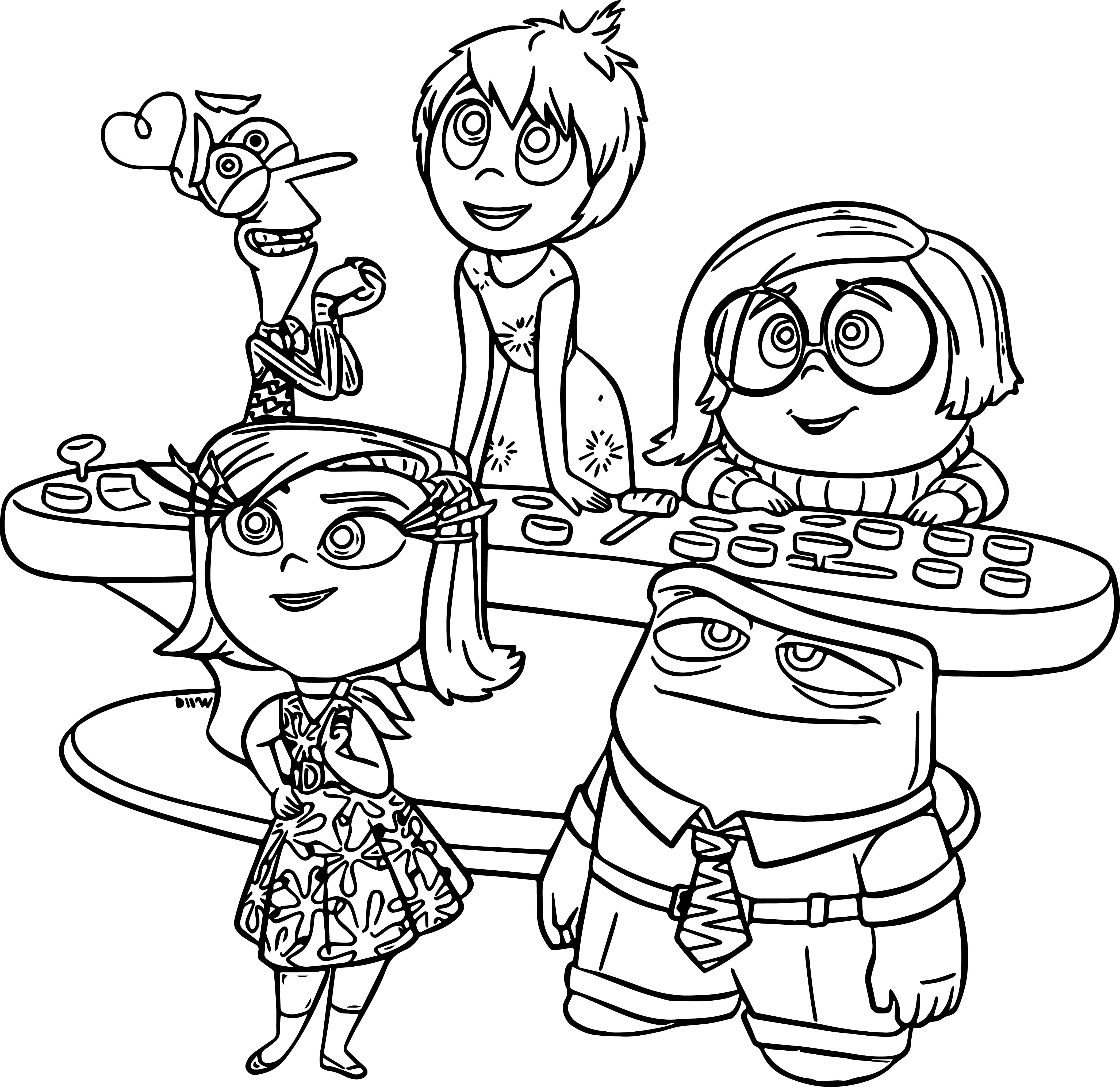 Disney Inside Out Coloring Pages