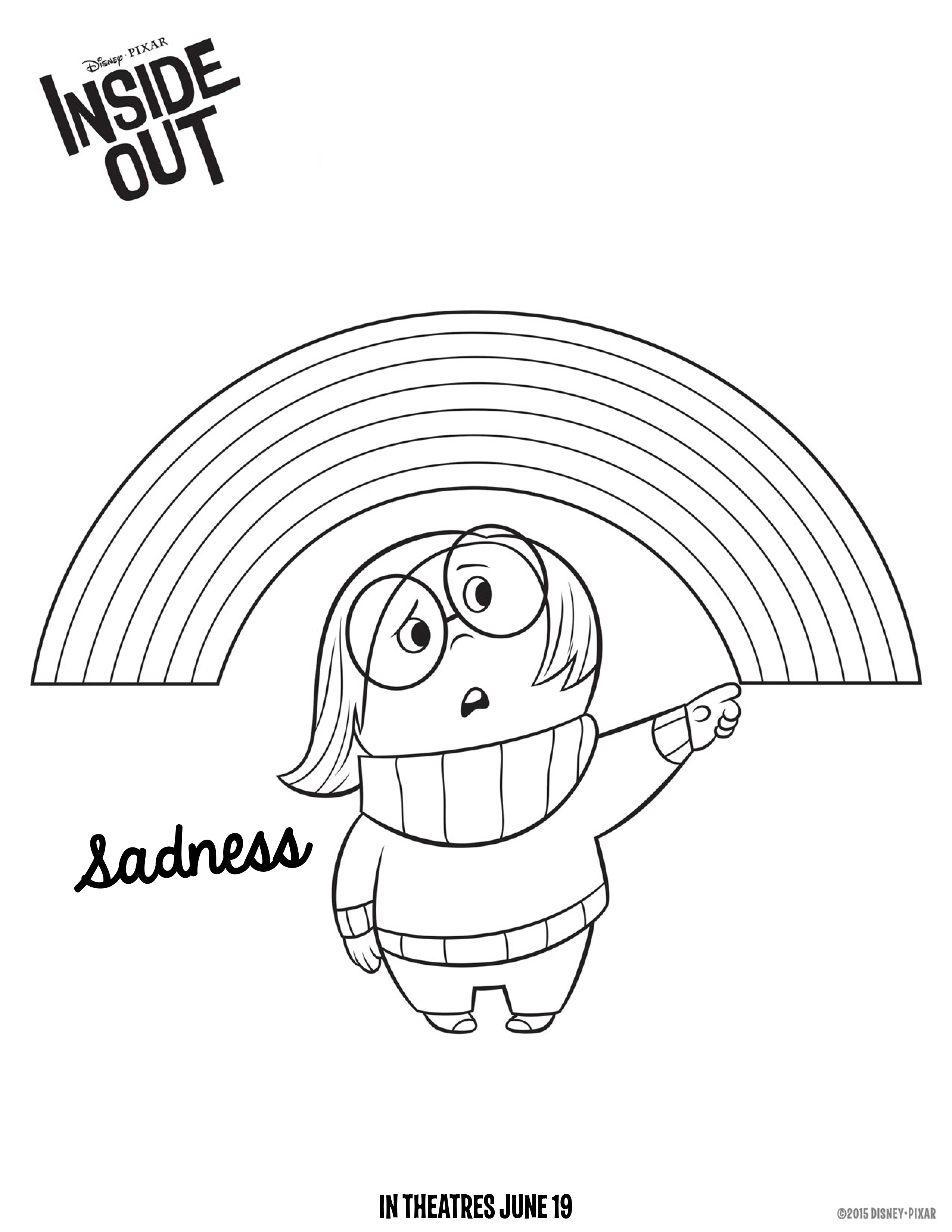 2550x3300 Disney S Inside Out Coloring Pages Sadness And Also