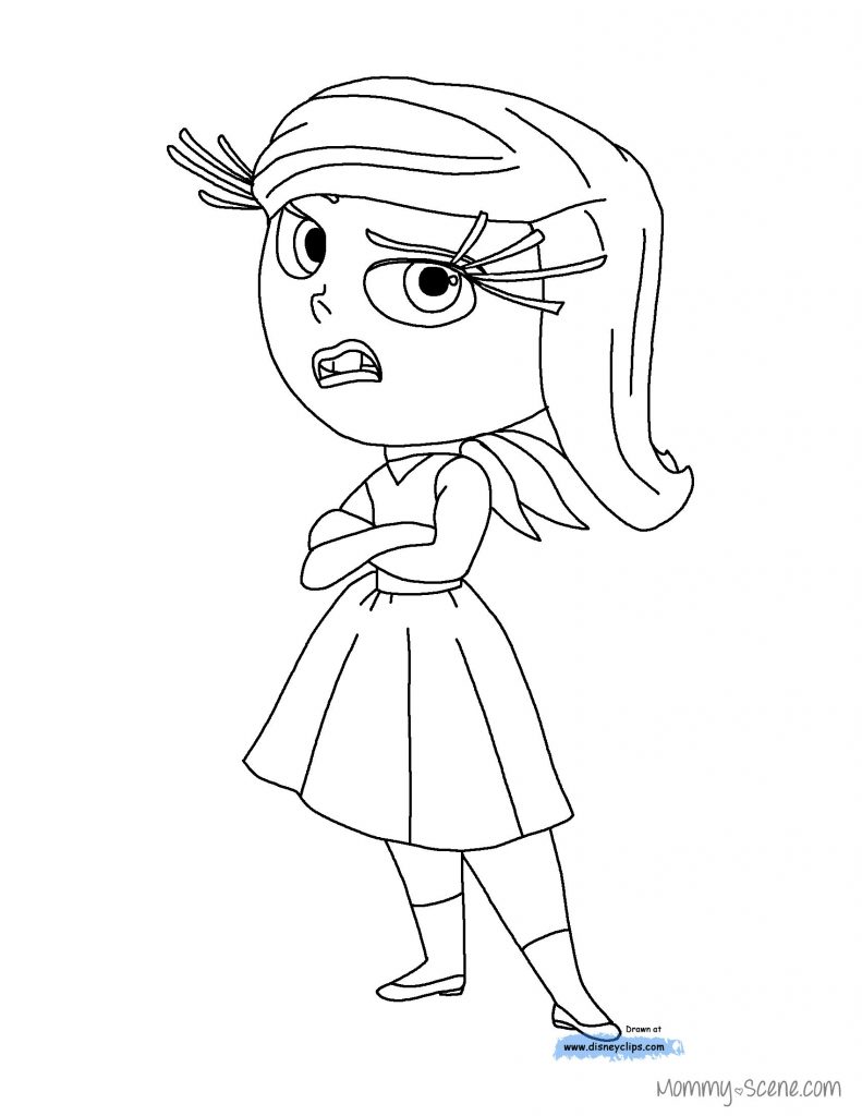791x1024 Inside Out Coloring Pages Disgust