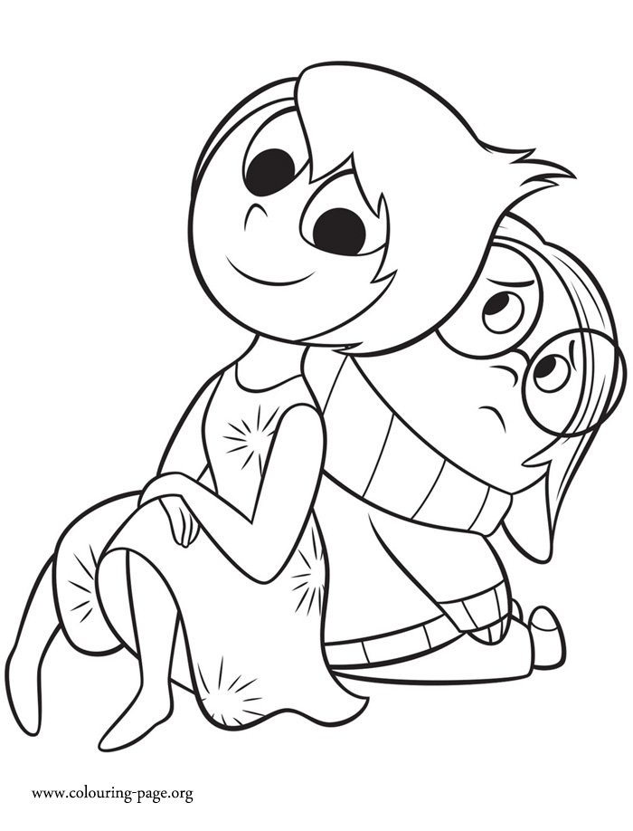 700x918 Inside Out Coloring Pages Joy And Sadness