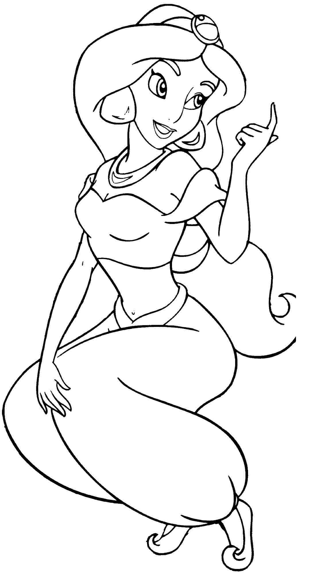 1139x2000 Free Printable Jasmine Coloring Pages For Kids