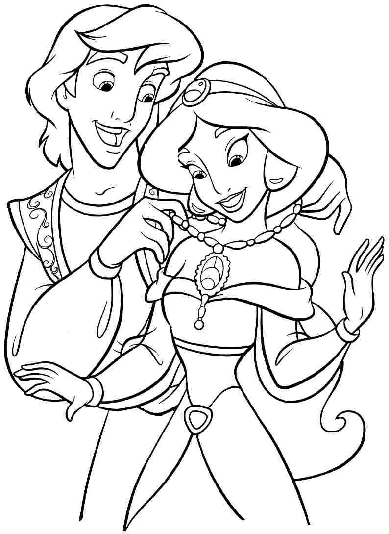 794x1089 Disney Jasmine Coloring Pages Aladdin And Coloringstar Best