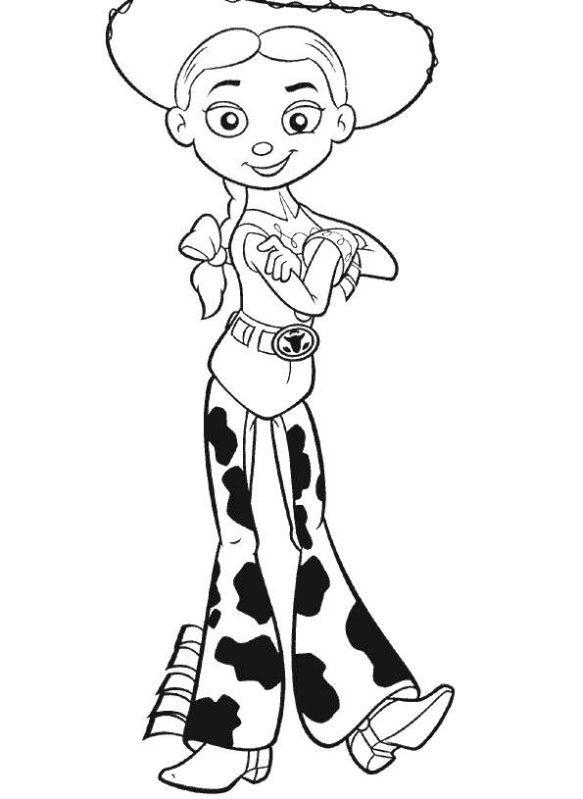583x799 Cowgirl Jessie From Toy Story Coloring Sheets