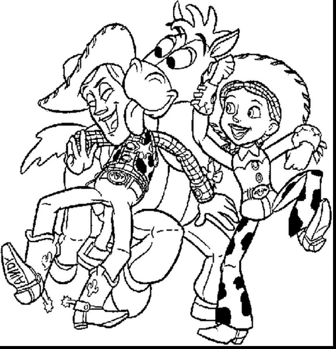 1126x1168 Delighted Jessie Coloring Pages Disney Channel