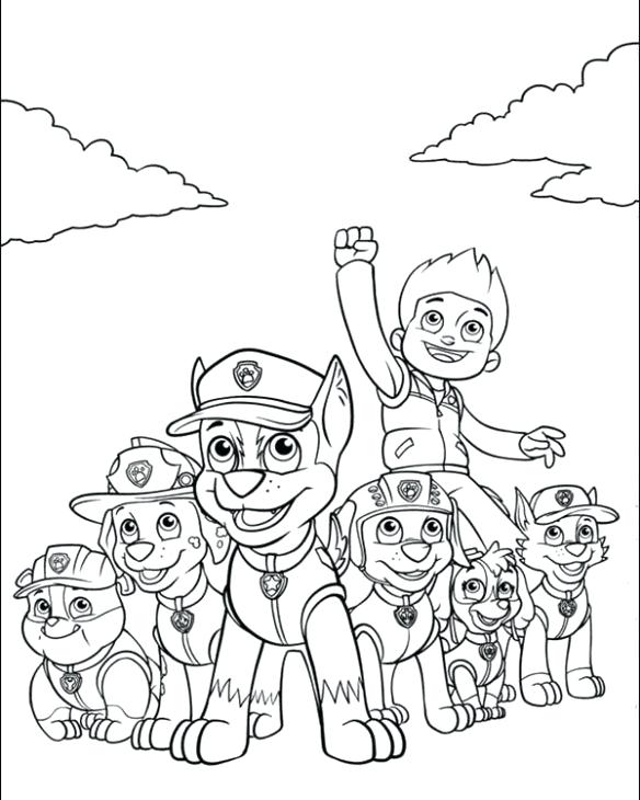 584x730 Nick Jr Coloring Pages Free Nick Jr Paw Patrol Printable Coloring