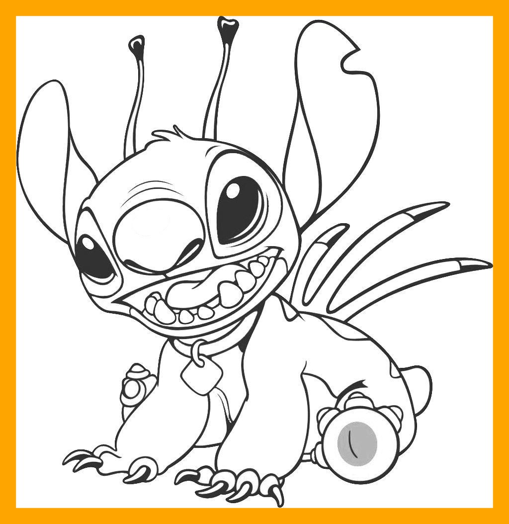 1024x1054 Incredible Lilo U Stitch Coloring Page Blank Pattern Pic Of Disney
