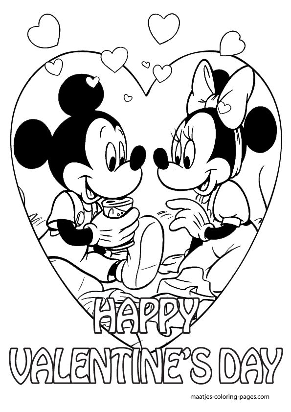 595x842 Mickey Mouse Valentine Coloring Pages Mickey Mouse Valentine