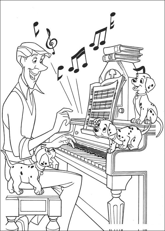 567x794 Music Coloring Pages 101 Dalmatians Listen Music Coloring Pages