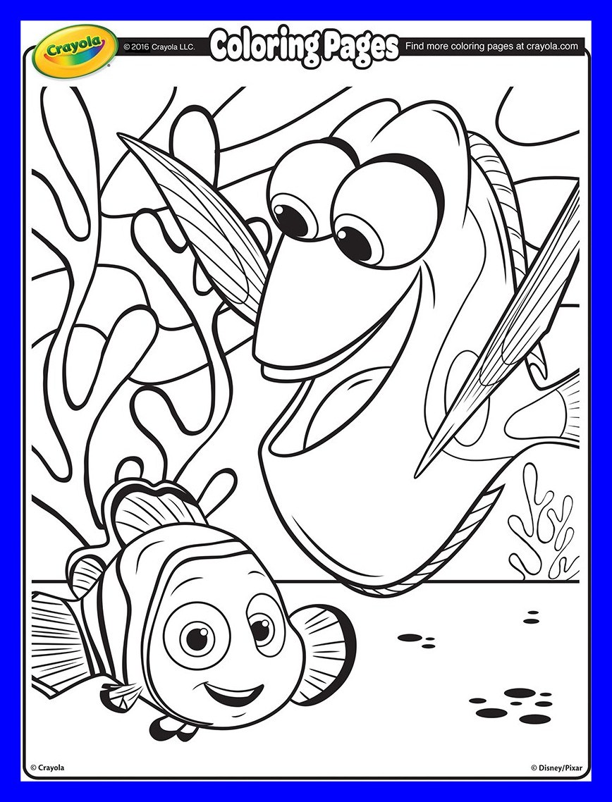 868x1138 Awesome Finding Nemo Coloring Pages Chagarkennels Pic For Disney