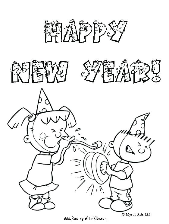 561x742 Sweet Baby New Year In Big Hat Coloring Page Download Print Sweet